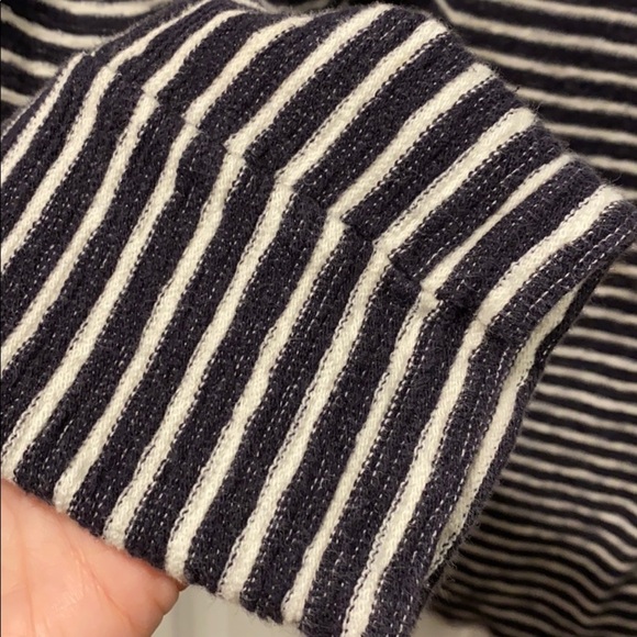 Lands End Thick Warm French Terry Striped Crew - Picture 4 of 13